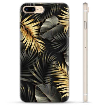 iPhone 7 Plus / iPhone 8 Plus TPU tok - arany levelek