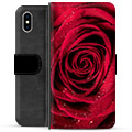 iPhone X / iPhone XS prémium pénztárca tok - Rose