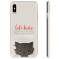 iPhone X / iPhone XS TPU tok - Angry Cat