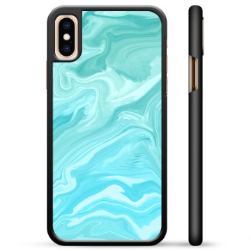 iPhone X / iPhone XS védőburkolat - kék márvány