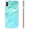 iPhone X / iPhone XS TPU tok - kék márvány