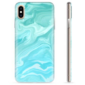 iPhone X / iPhone XS TPU tok - kék márvány