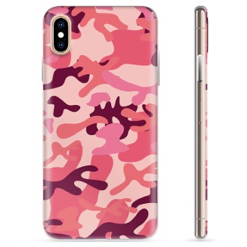 iPhone X / iPhone XS TPU tok - rózsaszín terepszínű