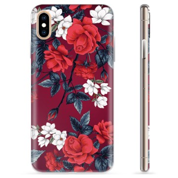 iPhone X / iPhone XS TPU tok - Vintage Flowers