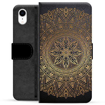 iPhone XR Premium pénztárca tok - Mandala